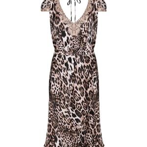 Little Joe Woman by Gail Elliott Tiger Lily Leopard Print V-Neck Dress